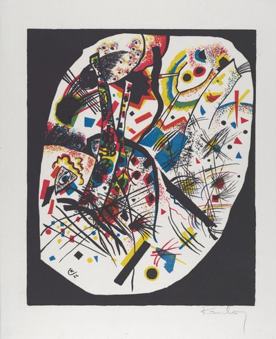 Kleine Welten III (Small Worlds III), 1922 (litografie v červené, modré, žluté a černé barvě) od Wassily Kandinsky