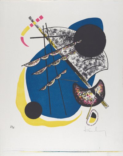 Kleine Welten II (Small Worlds II), 1922 (litografie tištěná černá, červená, modrá, žlutá) od Wassily Kandinsky