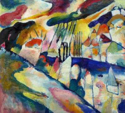 Krajina s deštěm. 1913 od Wassily Kandinsky