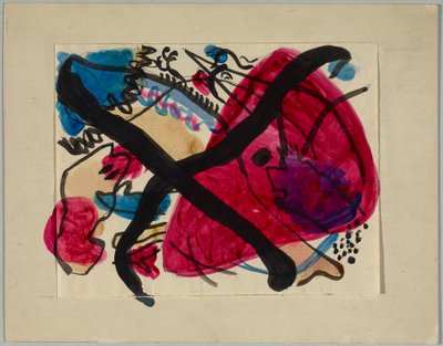 Mit schwarzen Diagonalen od Wassily Kandinsky