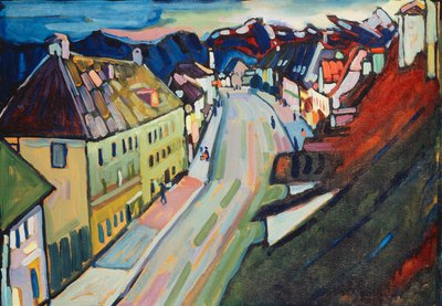 Murnau-upper Market Street; Marnau-Obermarkt od Wassily Kandinsky