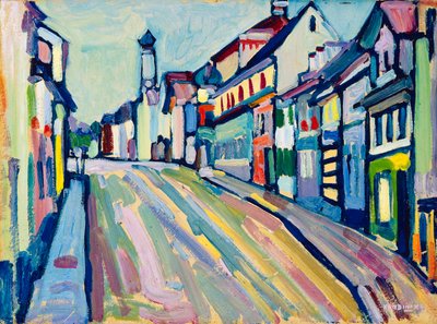 Murnau - Dolní tržní ulice; Murnau – Untermarkt od Wassily Kandinsky