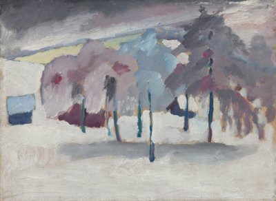 Murnau - stromy ve sněhu od Wassily Kandinsky