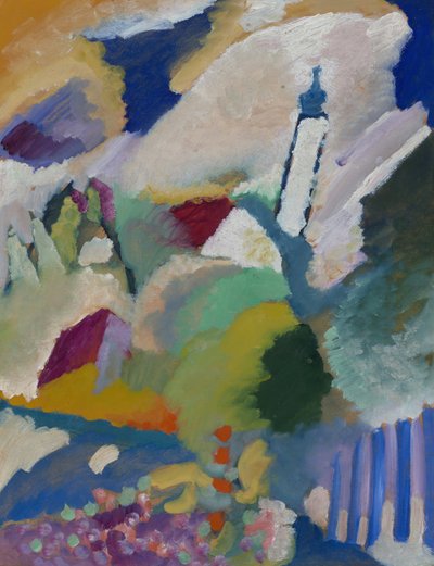 Murnau s kostelem I od Wassily Kandinsky