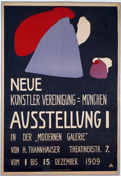 Plakat für die erste Ausstellung der Neuen Künstlervereinigung München od Wassily Kandinsky