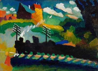 Železnice poblíž Murnau, 1909. od Wassily Kandinsky