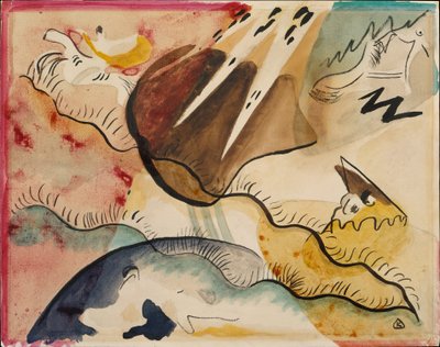 Rain Landscape, 1911 (wc na papíře) od Wassily Kandinsky
