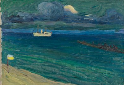Rapallo - Přímořská krajina s parníkem od Wassily Kandinsky