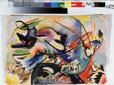 ""Červená a černá"" Malba Vasilije Kandinského (nebo Wassily Kandinského nebo Kandinského od Wassily Kandinsky