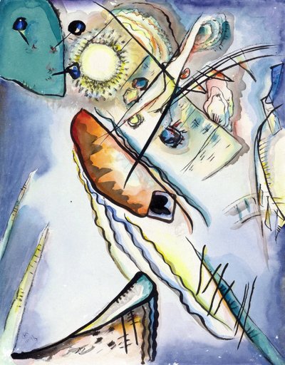 ""Sans titre"" Aquarelle de Vassily Kandinsky (ou Wassily Kandinski nebo Kandinskij od Wassily Kandinsky