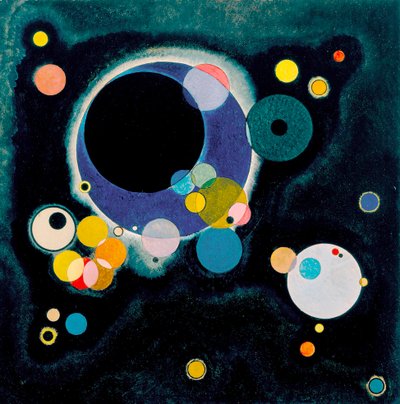 Skica pro několik kruhů od Wassily Kandinsky