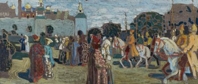 Náčrt pro „Neděle (stará ruština)“ od Wassily Kandinsky