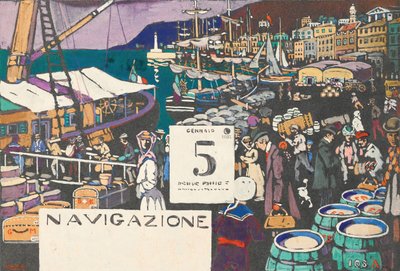 Studie pro lodní plakát, 1906. od Wassily Kandinsky