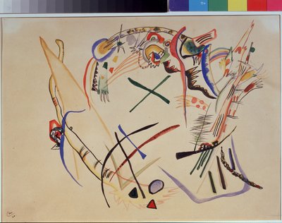 "Suprematismus"" Akvarel od Vassily Kandinsky (nebo Wassily Kandinski nebo Kandinskij od Wassily Kandinsky