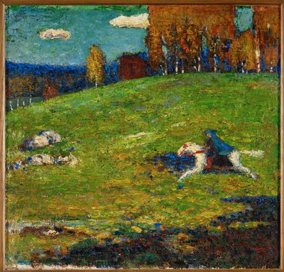 Modrý jezdec (olej na plátně) od Wassily Kandinsky