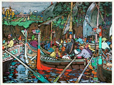 Píseň Volhy (malba na plátně) od Wassily Kandinsky