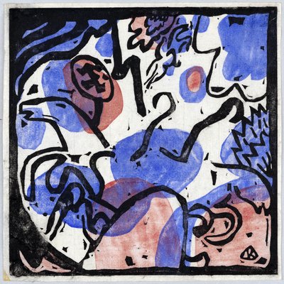 ""Tři jezdci v červené, modré a černé"" Obraz od Wassily Kandinsky (nebo Wassily Kandinski nebo Kandinskij od Wassily Kandinsky