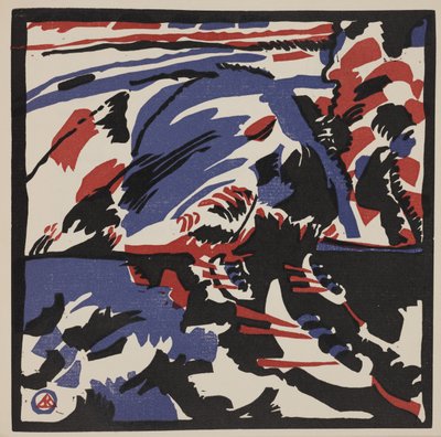 Dvě ženy v měsíční krajině od Wassily Kandinsky