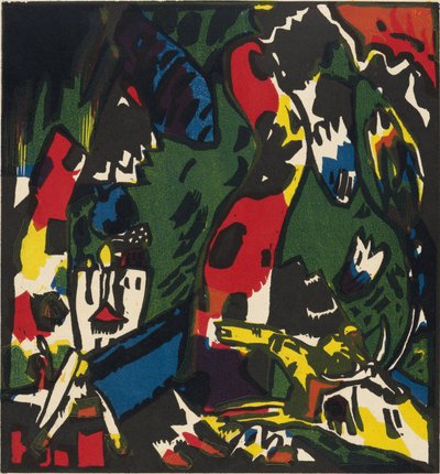 ""Lučištník"" Obraz Vasilije Kandinského (nebo Wassily Kandinského nebo Kandinského od Wassily Kandinsky