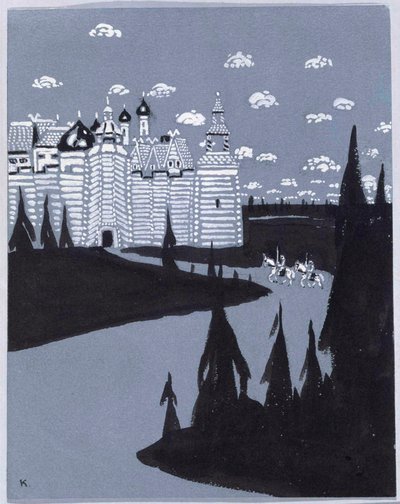 Před městem od Wassily Kandinsky