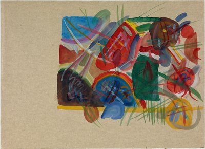 Akvarel s lesem a duhou, 1913. od Wassily Kandinsky