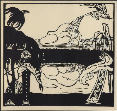 Dva ptáci. 1907 od Wassily Kandinsky