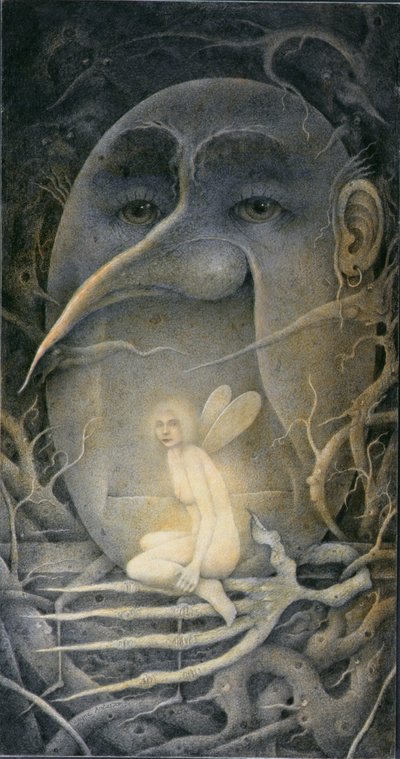 Vyhrožování Humpty Dumptymu a víle. "Jestli dnes půjdeš do lesa..." od Wayne Anderson