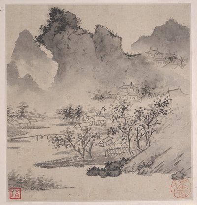 Osm písní řek Xiao a Xiang. od Wen Zhengming