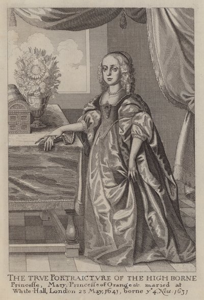 Mary, princezna z Orange (lept) od Wenceslaus (after) Hollar