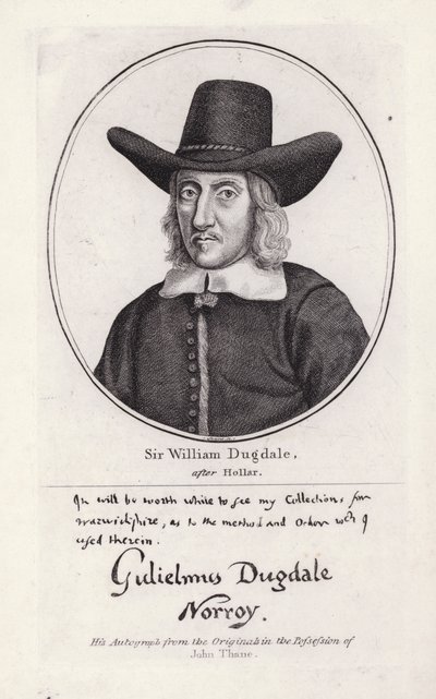 Sir William Dugdale (rytina) od Wenceslaus (after) Hollar