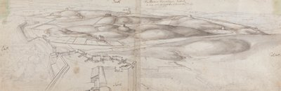 Pohled z Peterborough Tower v Tangeru od Wenceslaus Hollar