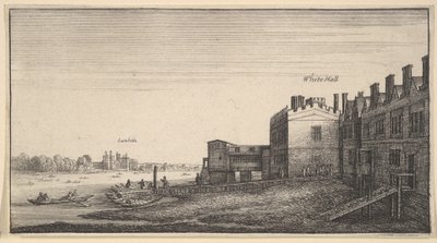 Pohled na Lambethský palác od řeky na Whitehall Stairs, 1625-77. od Wenceslaus Hollar