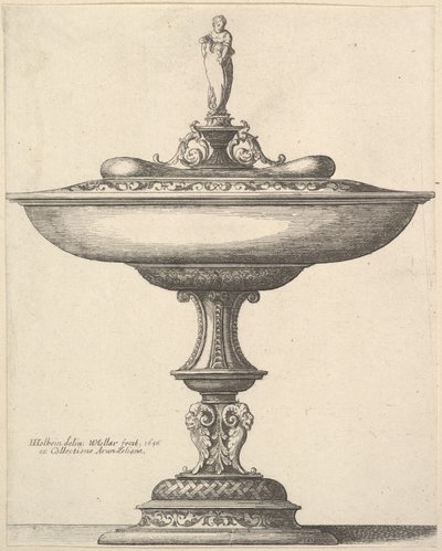 Široký pohár s ozdobnou stopkou, 1646. od Wenceslaus Hollar