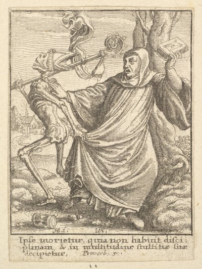 Opat, z Tance smrti, 1651. od Wenceslaus Hollar