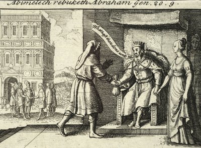 Abimelech kárající Abrahama. stát 2 od Wenceslaus Hollar