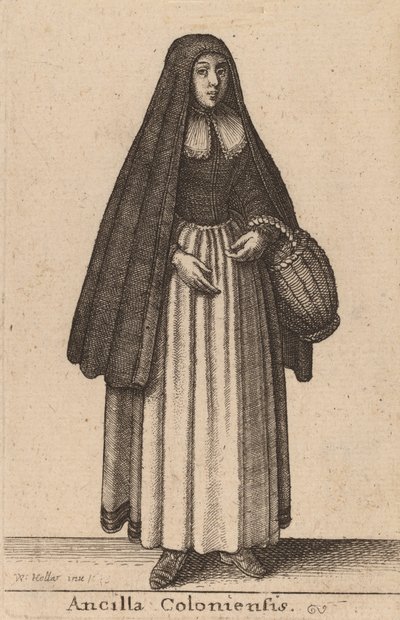 Maid of Colonia, 1643 od Wenceslaus Hollar