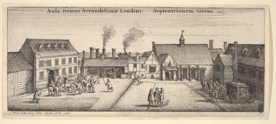 Arundelův dům ze severu, 1646. od Wenceslaus Hollar