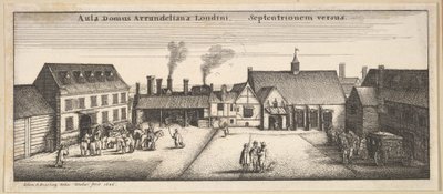 Arundelův dům ze severu, kopie, 17. století. od Wenceslaus Hollar