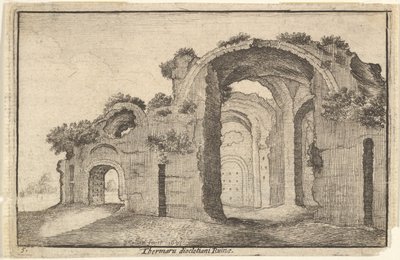 Diokleciánovy lázně, Řím, 17. století. od Wenceslaus Hollar