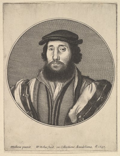 Vousatý muž, 1647. od Wenceslaus Hollar