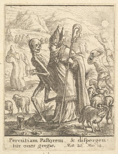 Biskup, z tance smrti, 1651. od Wenceslaus Hollar