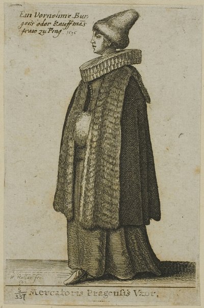 Bohémská žena dobré kvality od Wenceslaus Hollar