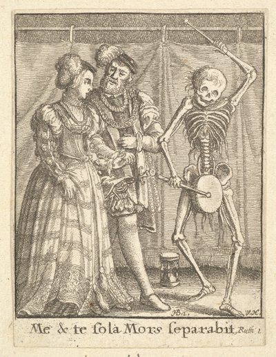 Svatební pár, z Tance smrti, 1651. od Wenceslaus Hollar