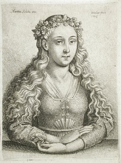 Busta ženy od Wenceslaus Hollar