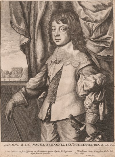 Karel II. D.G: Velká Británie Fra. a irského krále atd. od Wenceslaus Hollar