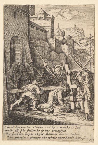Nesení kříže, 1625-77. od Wenceslaus Hollar