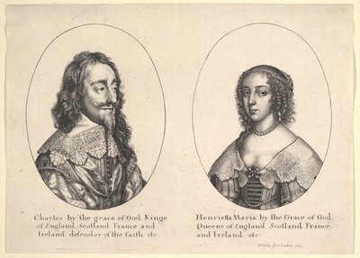Karel I. a Henrietta Maria, 1641. od Wenceslaus Hollar
