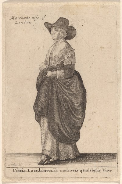 Manželka nejlepší kvality Londýna od Wenceslaus Hollar