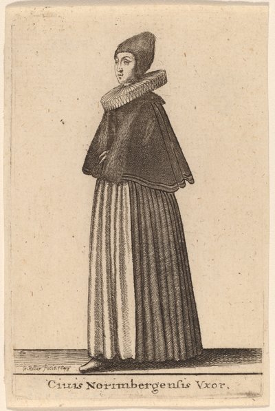 Manželka občana Norimberku od Wenceslaus Hollar