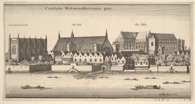 Westminster od řeky, 1647 od Wenceslaus Hollar